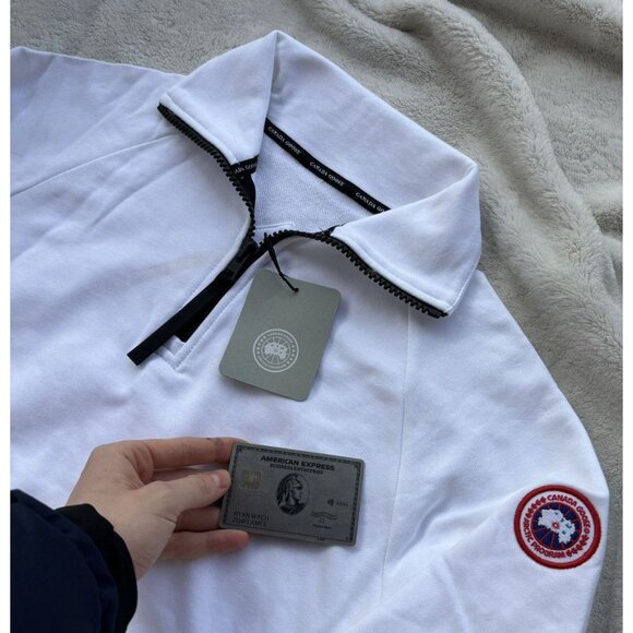 Canada Goose Muskoka White 1/2 Zip Sweaters - Picture 2 of 3